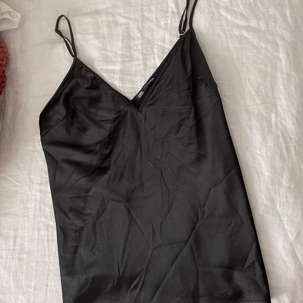 Zara satin tank, size M